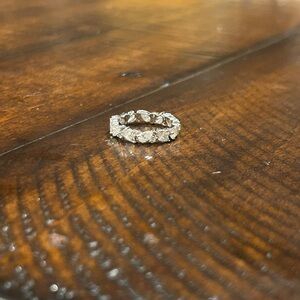 18K White Gold Moissanite 2.5ctw Eternity Band, 6.25